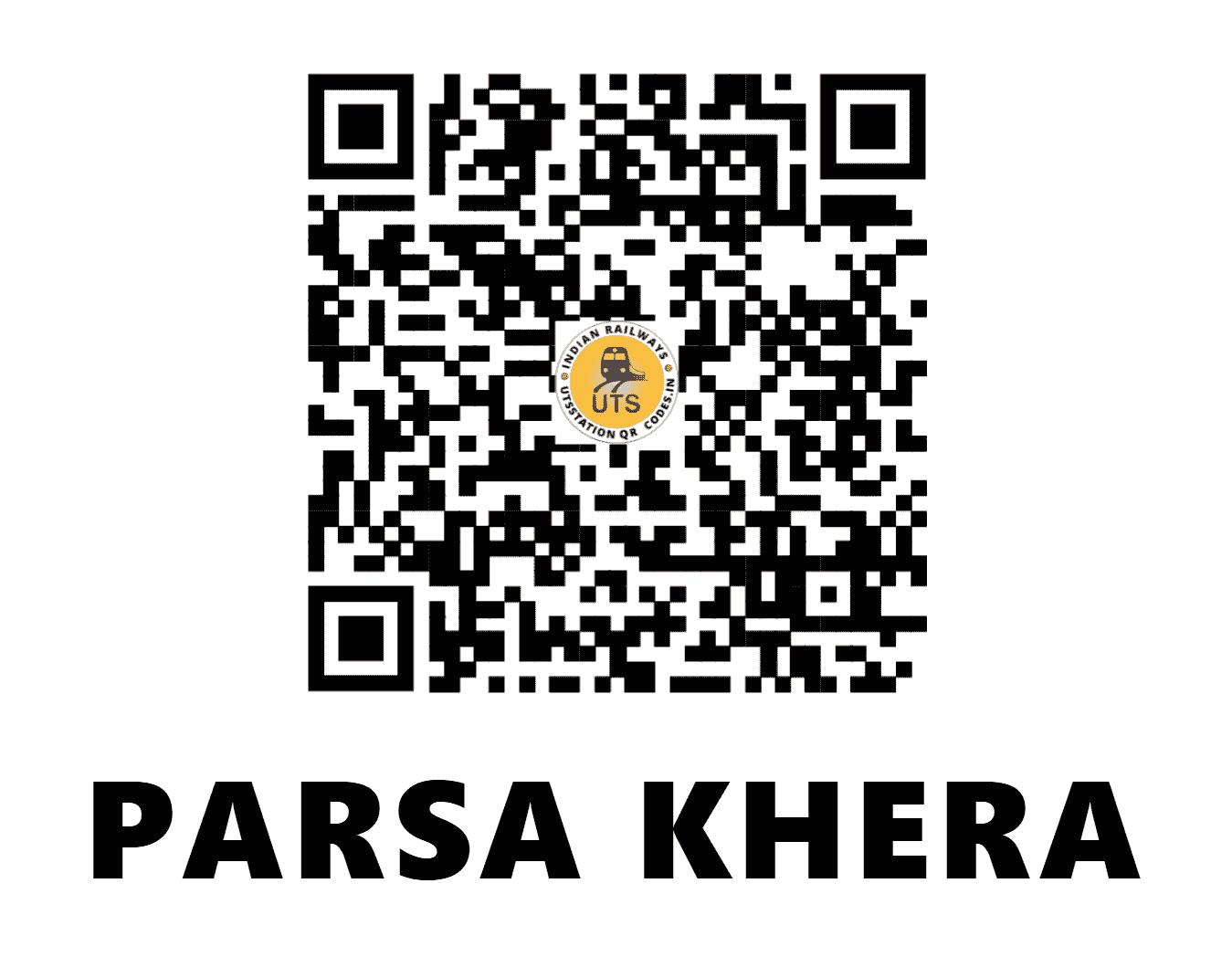 UTS QR Code for PARSA KHERA - PKRA - NR (UTTAR PRADESH)